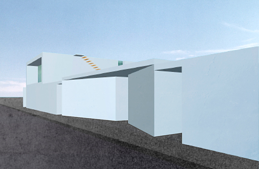 triple family house, perspective south east