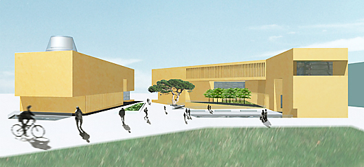 archaeological center mainz, perspective east