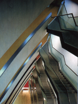 buero und wohnen vtg center hamburg, treppenperspektive